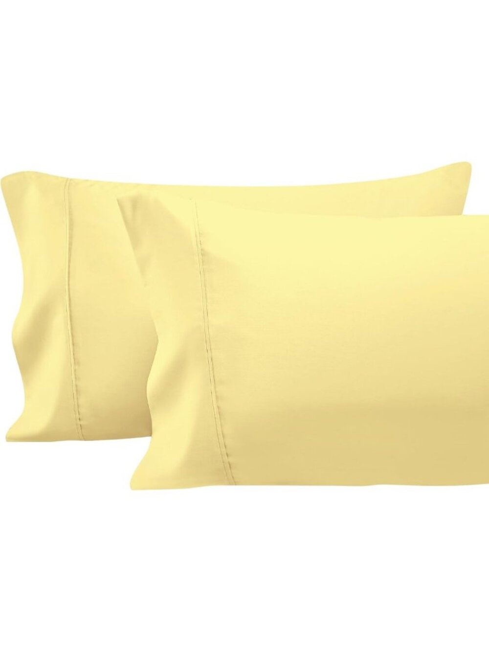 Soft 100% Cotton King Size Pillowcases, 400 Thread Count, Mellow Yellow Color